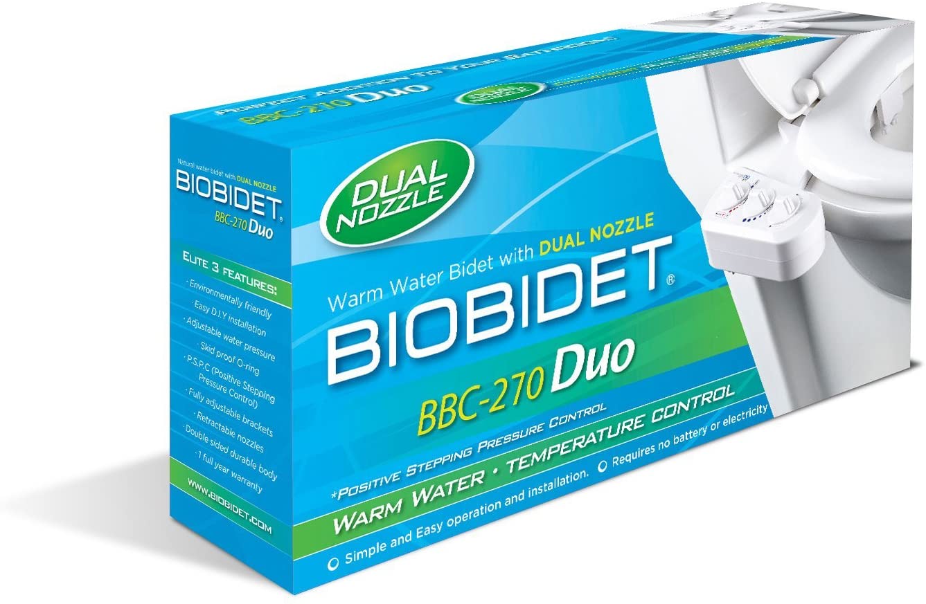 BioBidet BB-270 Duo Dual Nozzle Hot & Cold Non-Electric Attachment