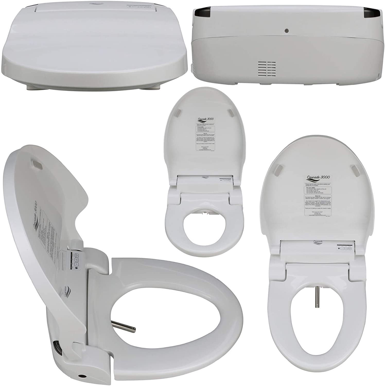 Cascade 3000 Bidet Seat Equipped With Instant H2O Heater ADA Compliant