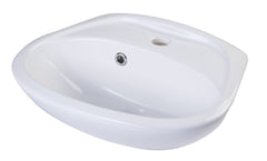 Alfi AB107 Small White Wall Mounted Ceramic Bathroom Sink Basin