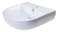 Alfi AB110  20" White D-Bowl Porcelain Wall Mounted Bath Sink