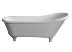 Alfi 67" White Matte Clawfoot Solid Surface Resin Bathtub