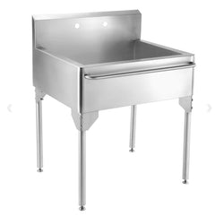 Whitehaus Pearlhaus Brushed Stainless Steel Commerical Utility Sink