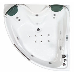 EAGO AM125ETL 5' Corner Acrylic Whirlpool Bathtub for 2 w Fixtures