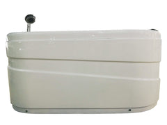 Eago AM175-L 5'' White Acrylic Corner Whirlpool Bathtub - Left Drain